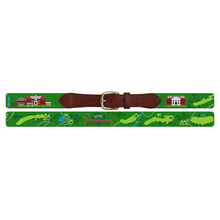 Wykagyl Country Club Golf Course Needlepoint Belt
