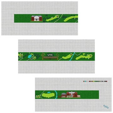 Wykagyl Golf Course Needlepoint Belt Kit Stitched Preview