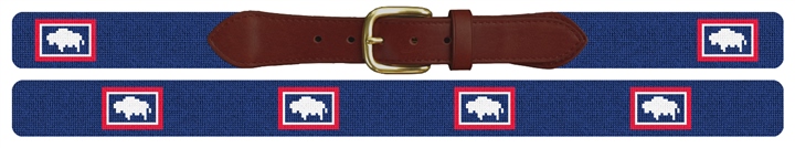 Wyoming Flag Needlepoint Belt