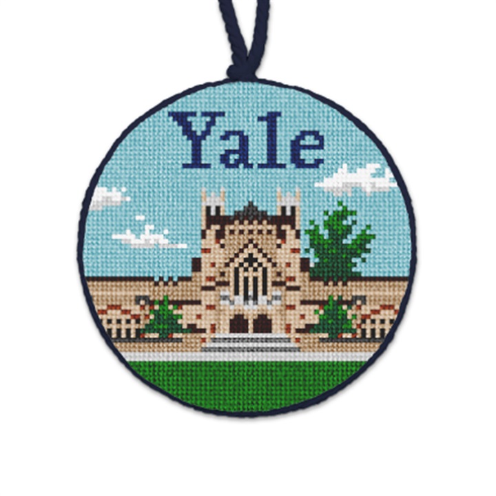 Yale's Sterling Library Needlepoint Ornament NeedlePaint