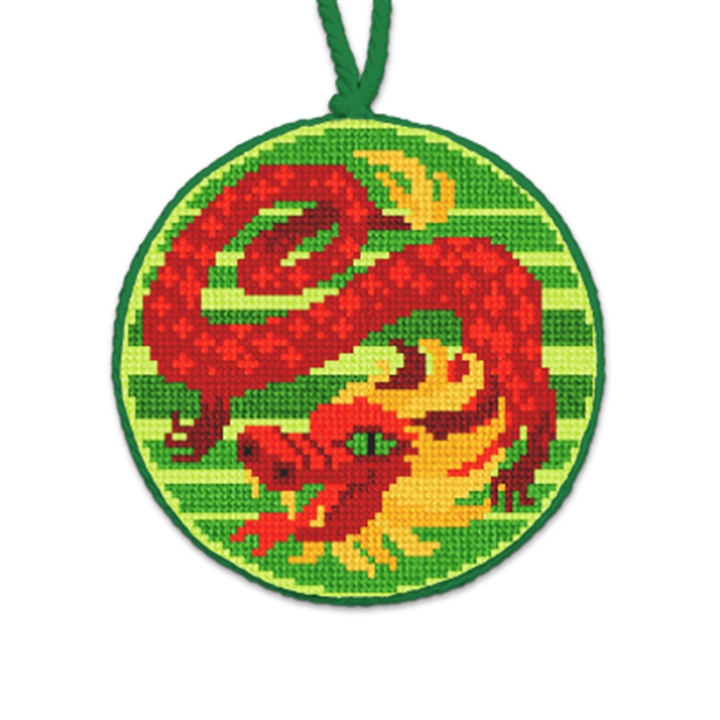 Year Of The Dragon Needlepoint Ornament