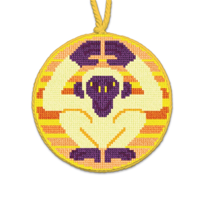 Year Of The Monkey Needlepoint Ornament
