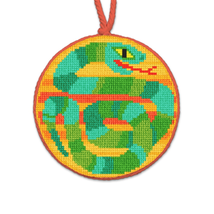 Year Of The Snake Needlepoint Ornament