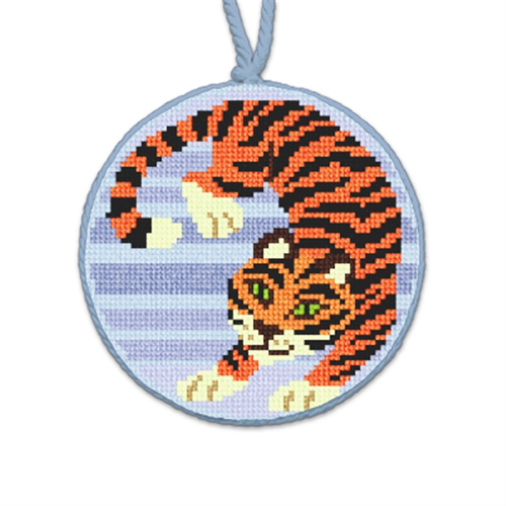 Year Of The Tiger Needlepoint Ornament