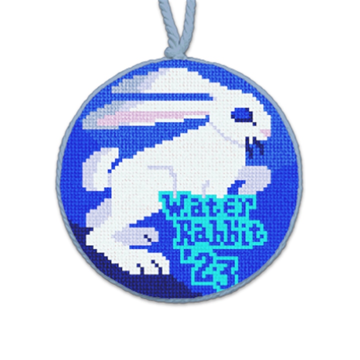 Year Of The Water Rabbit Needlepoint Ornament