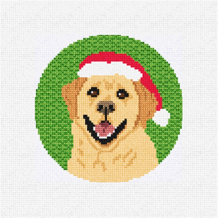 Yellow Labrador Needlepoint Ornament Kit