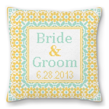 Yellow Taza Personalized Ring Bearer Pillow