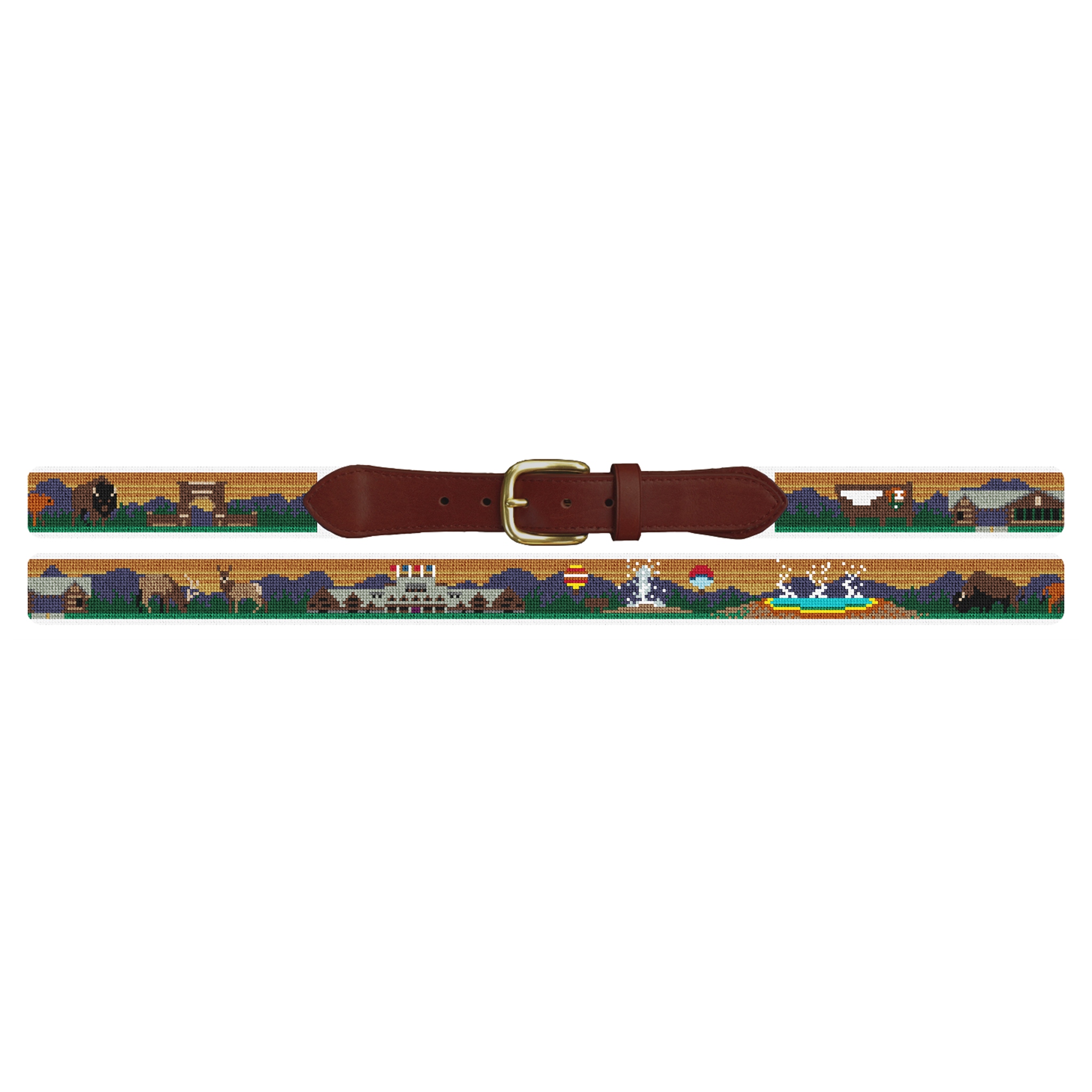 Yellowstone National Park Needlepoint Belt