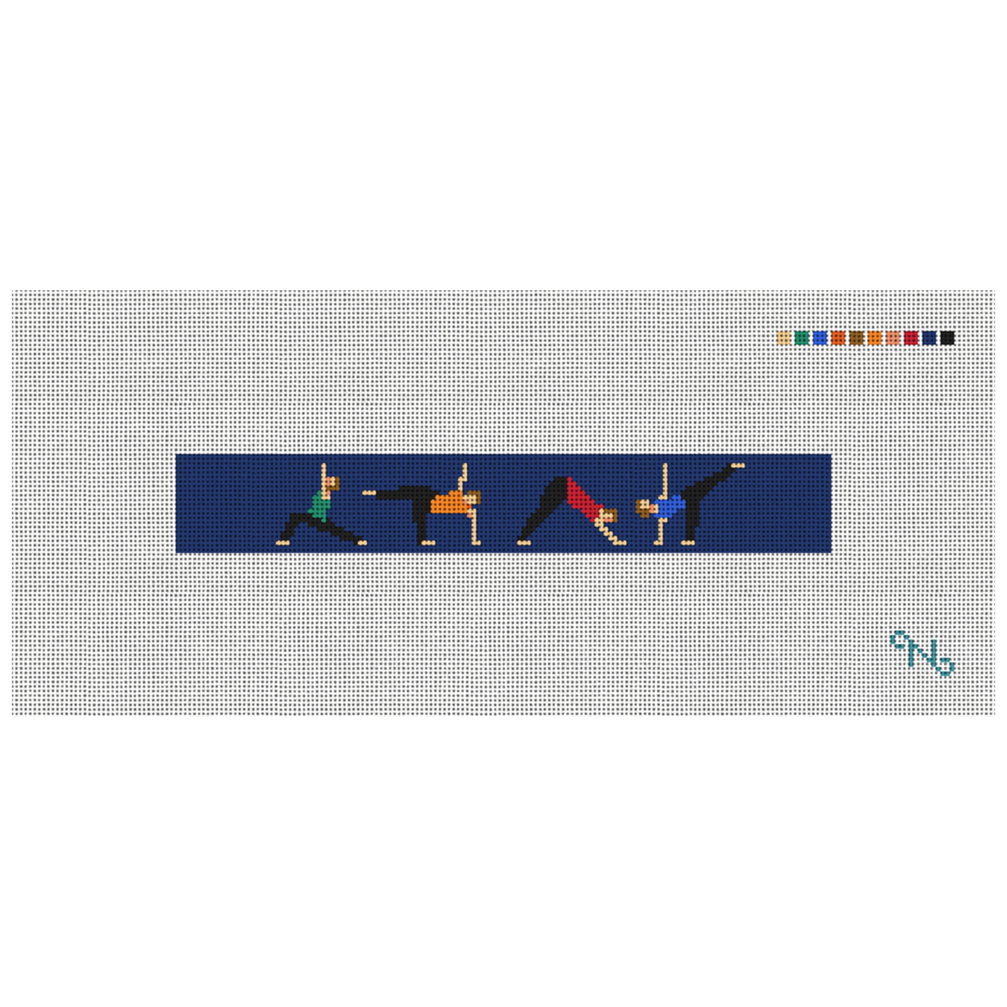 Yoga Needlepoint Key Fob Kit