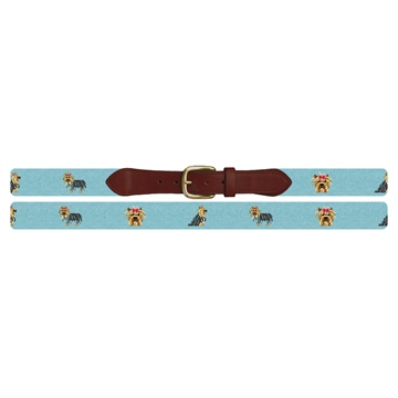 Yorkshire Terrier Needlepoint Belt