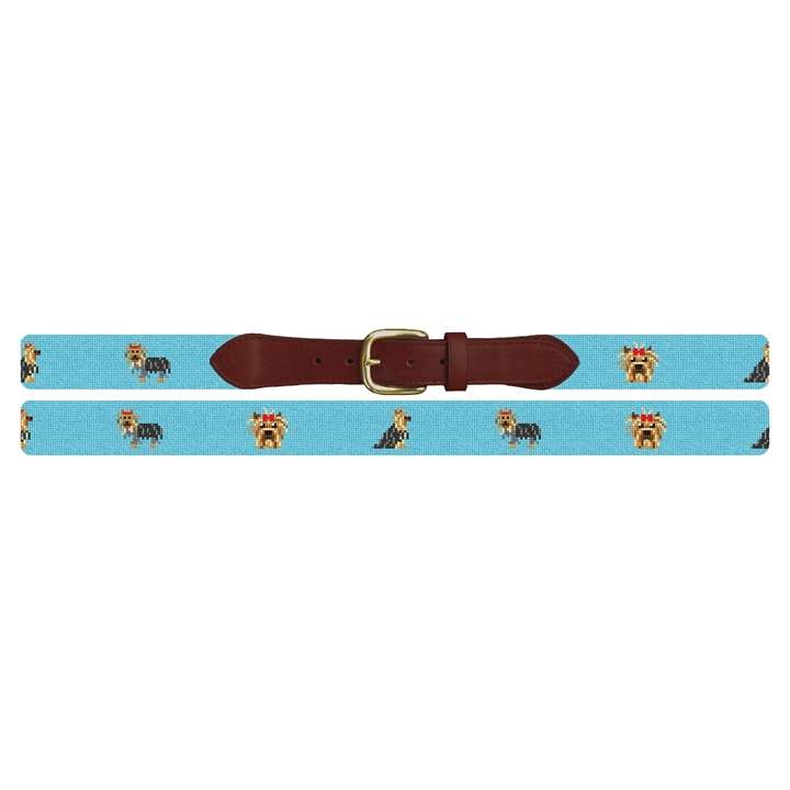 Yorkshire Terrier Needlepoint Belt