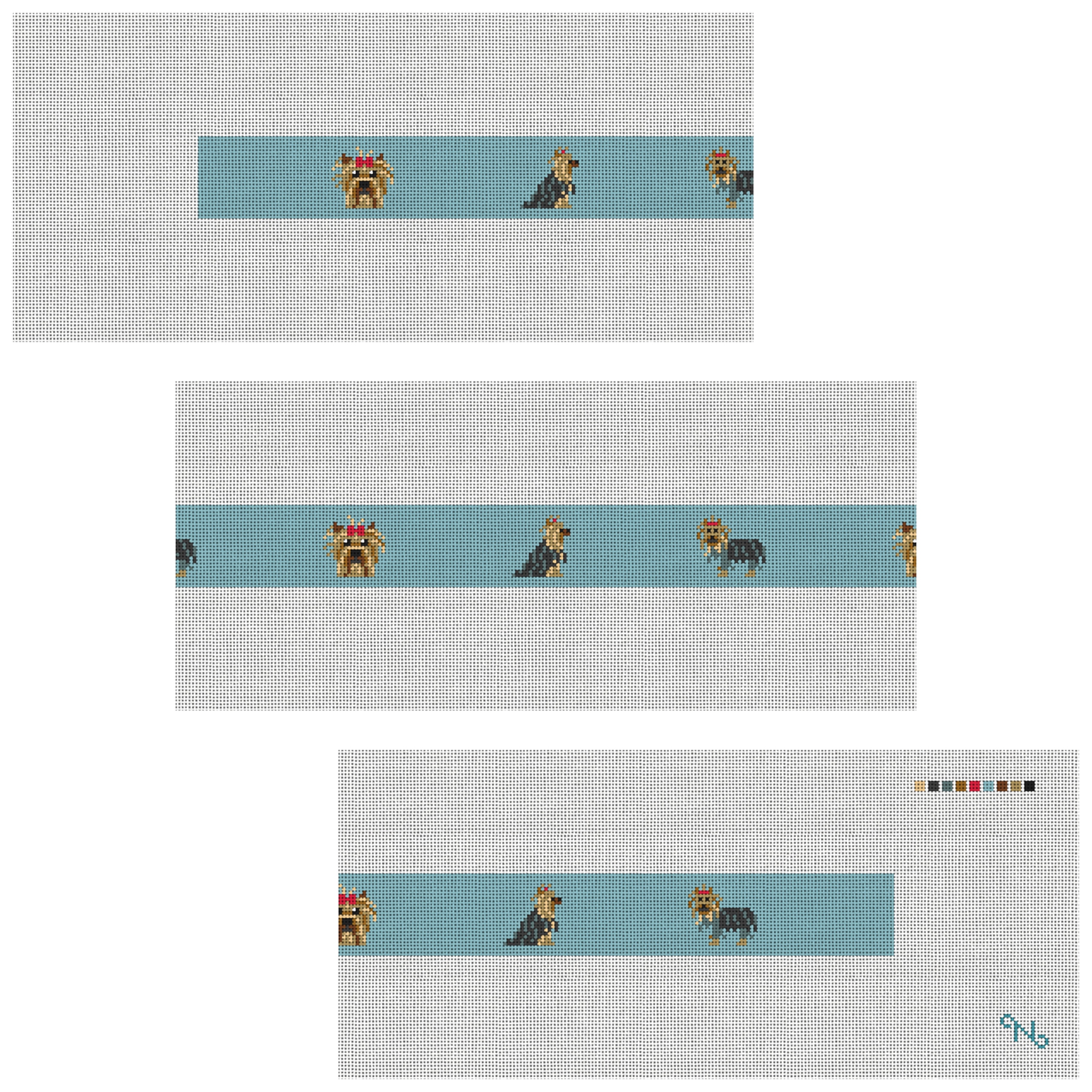 Yorkshire Terrier Needlepoint Belt Kit