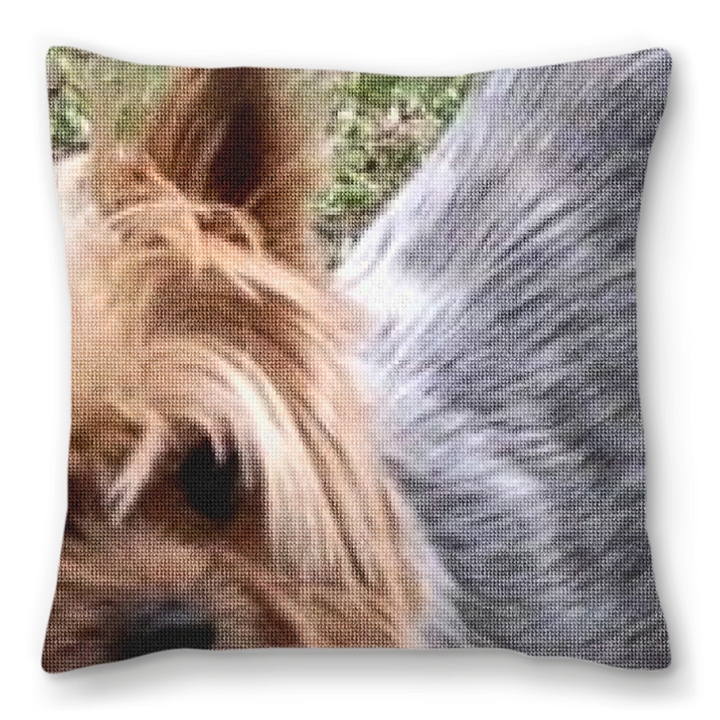 Yorkshire Terrier Needlepoint Pillow 