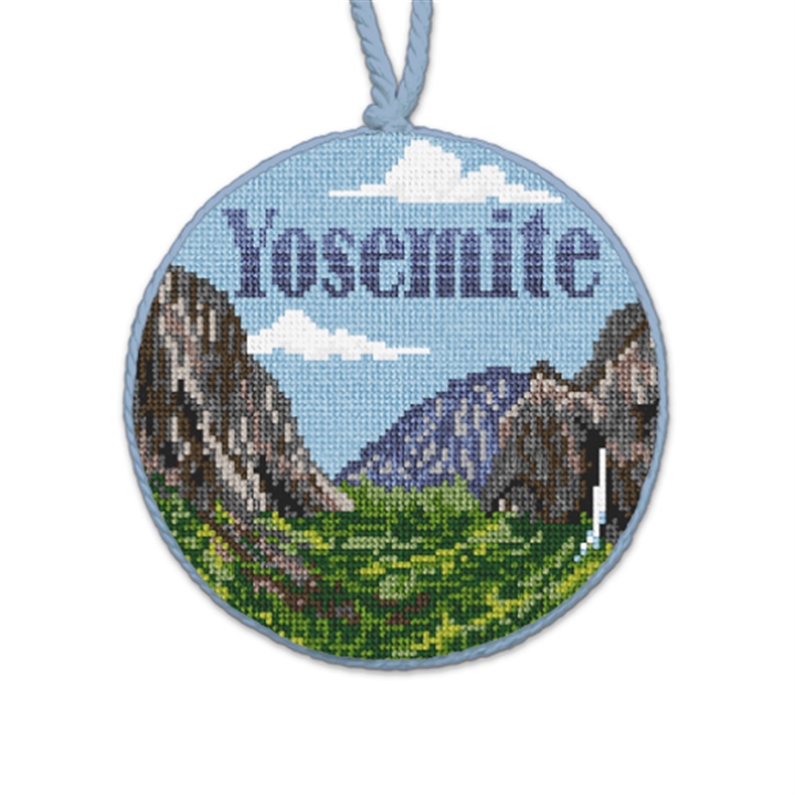 Yosemite National Park Needlepoint Ornament