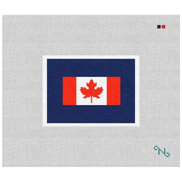 Your Favorite Flag Needlepoint Card Wallet Kit Stitched Preview