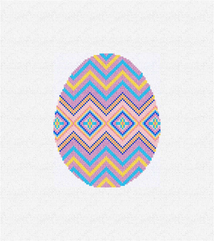 ZigZag Easter Egg Needlepoint Ornament Kit