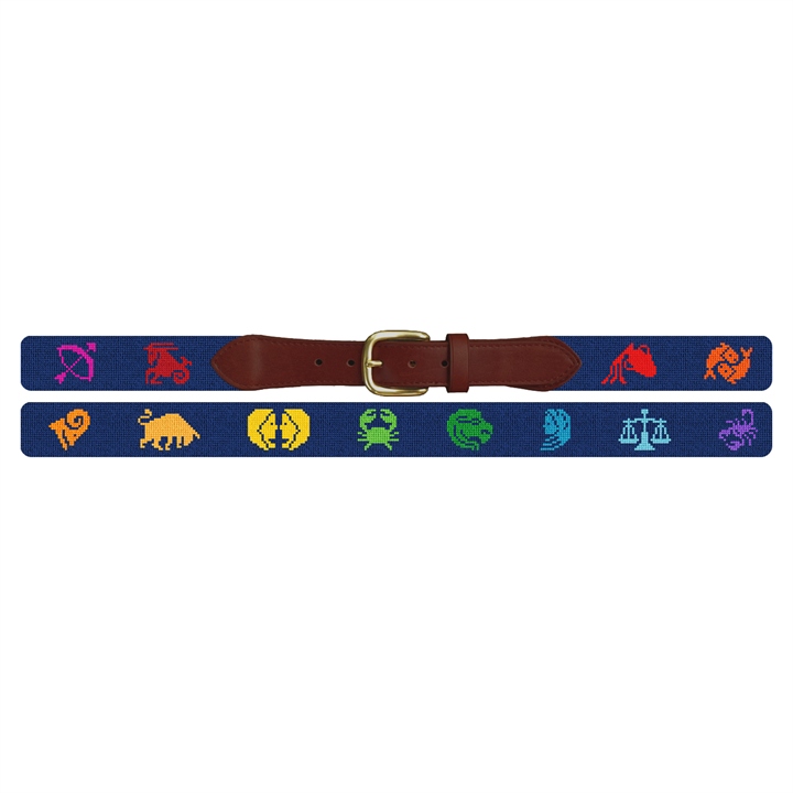Zodiac Needlepoint Belt 